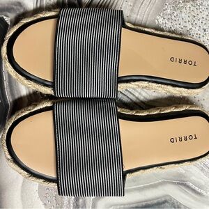 Torrid Striped Black and White Women's Sandals